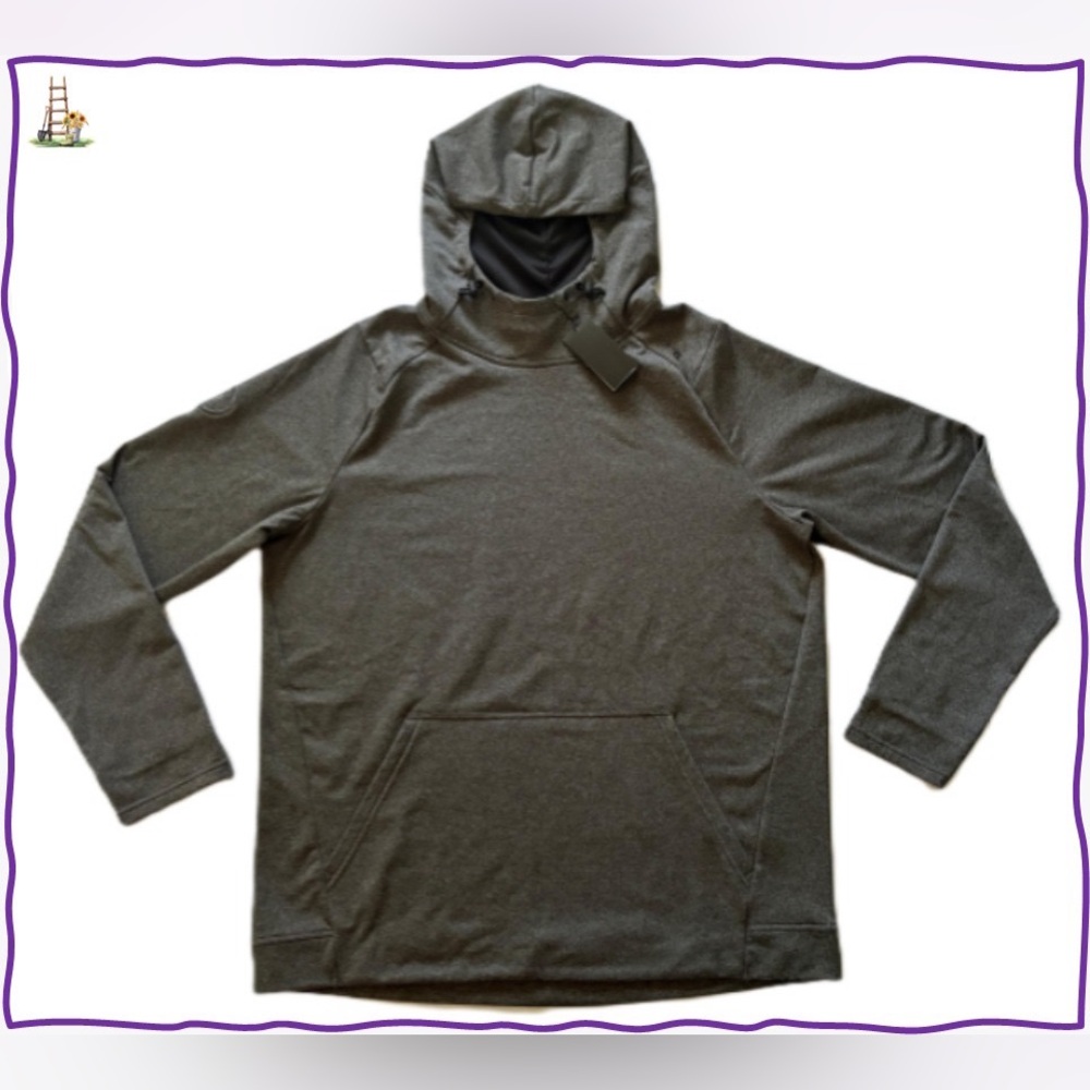 NWT-UNRL Men's Hooded Pullover Sweatshirt in Dark Charcoal